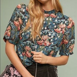 Anthropologie Meadow Rue Basilique Blous - size 10